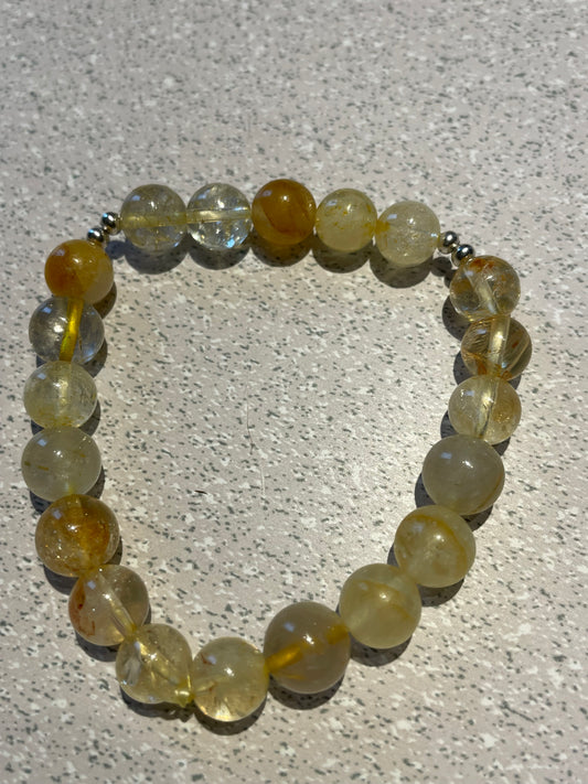 Bracelet Citrine (billes 8mm)