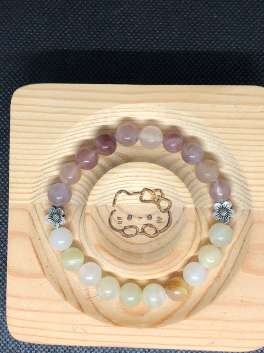 Bracelet Jade Afghan et Jade jaune